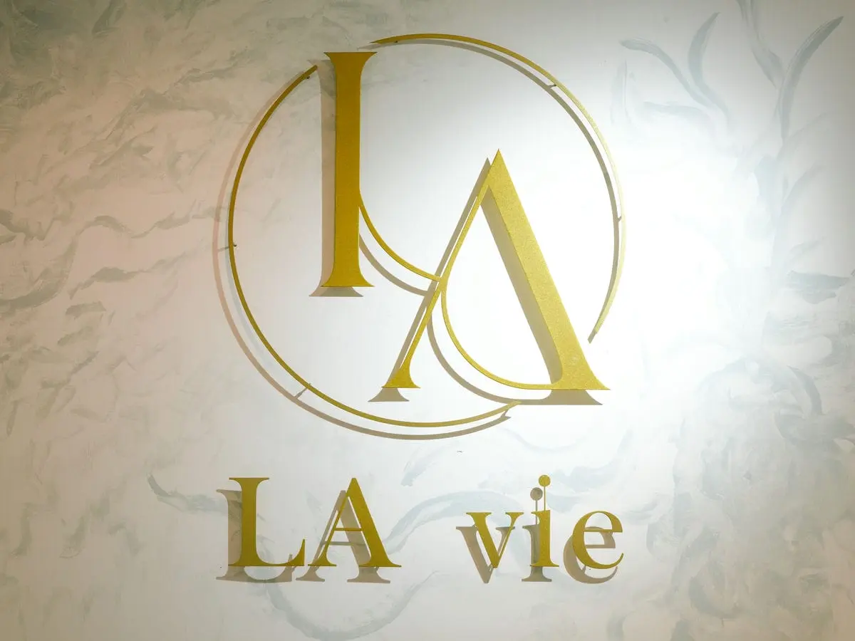 LA vie美容店形象牆招牌 1
