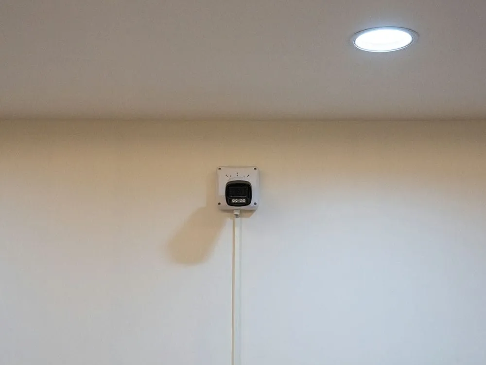 台中太平區富平路辦公室全彩夜視槍型網路監視器安裝 8